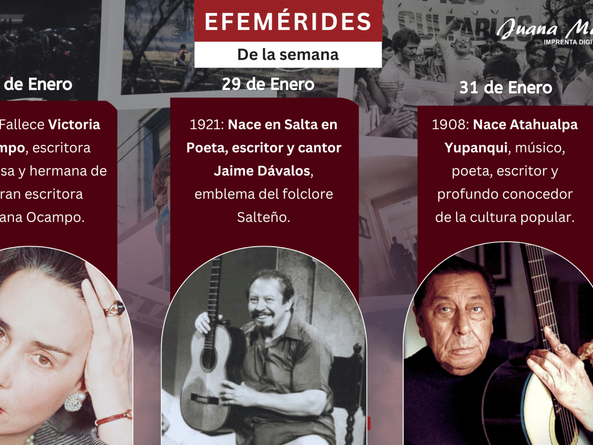 Efemérides de la&nbsp;semana