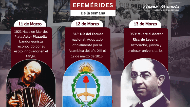 Efemérides de la&nbsp;semana